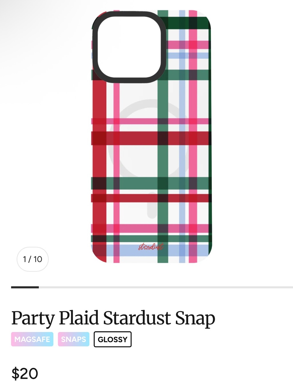 Party Plaid Snap iPhone 16 Pro Max Snap & MagSafe Ring